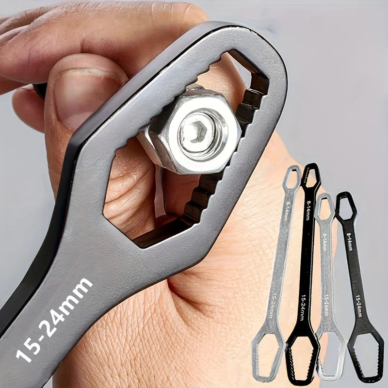Universal Self-Tightening Double Wrench