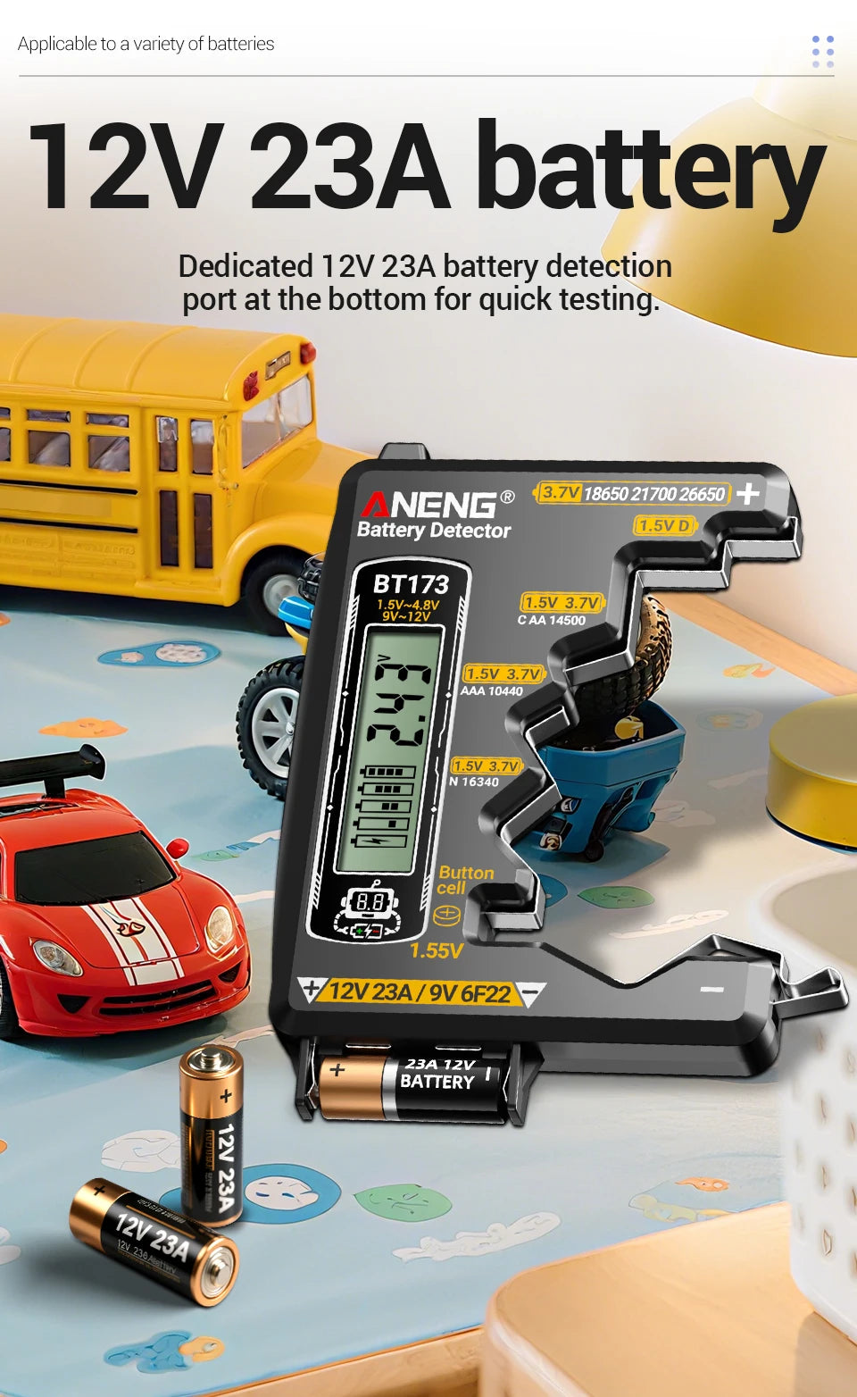 Universal LCD Digital Battery Tester