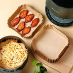 50-Pack Non-Stick Air Fryer Paper Liners