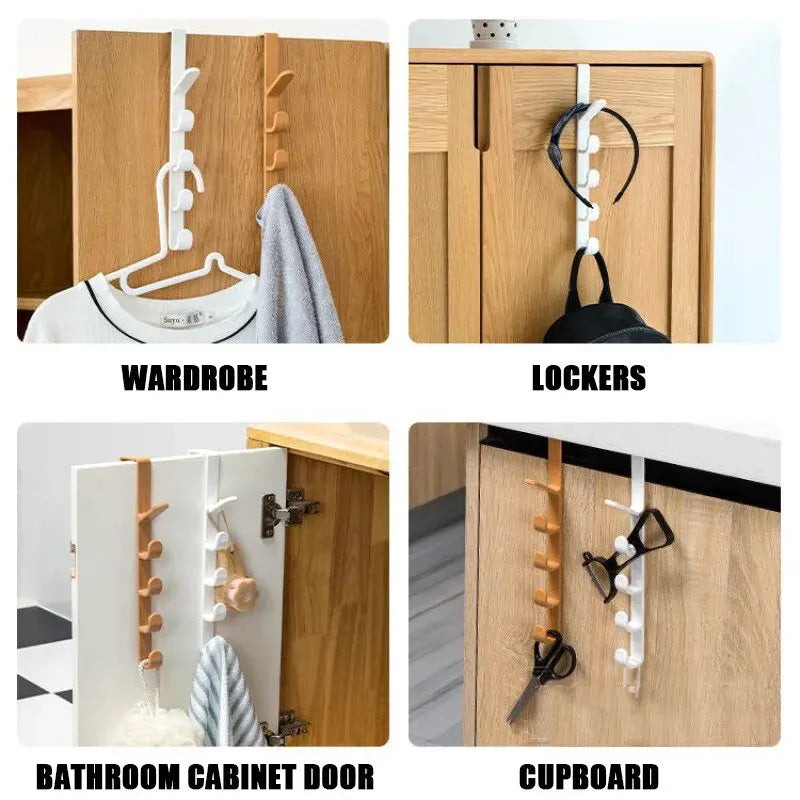 Space-Saving No-Drill Door Hanger Hooks