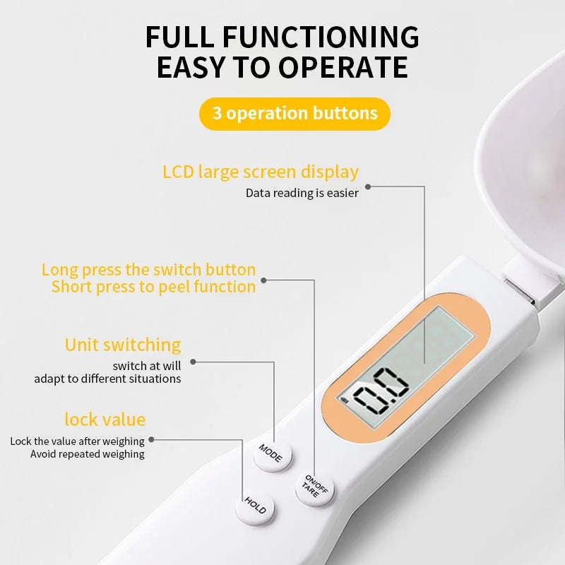 Precision Kitchen Spoon Scale (0.1g - 500g)