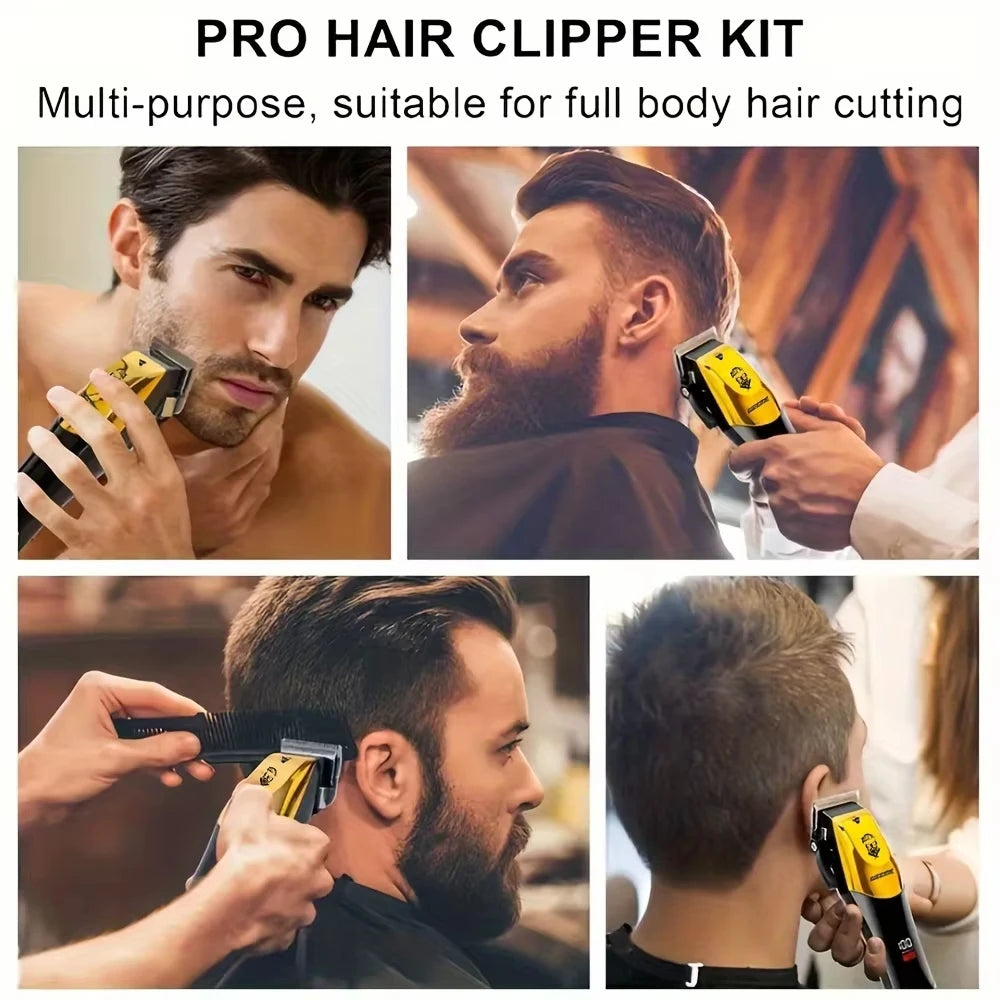 Premium Pro Men's Grooming Kit & Hair Clipper Set