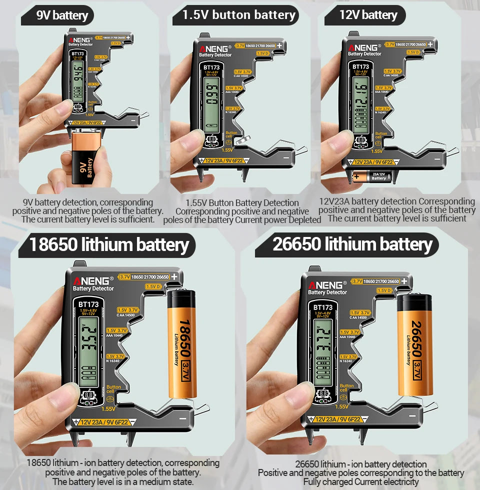 Universal LCD Digital Battery Tester