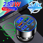 Multi-Port Fast Car Charger with Voltage Display
