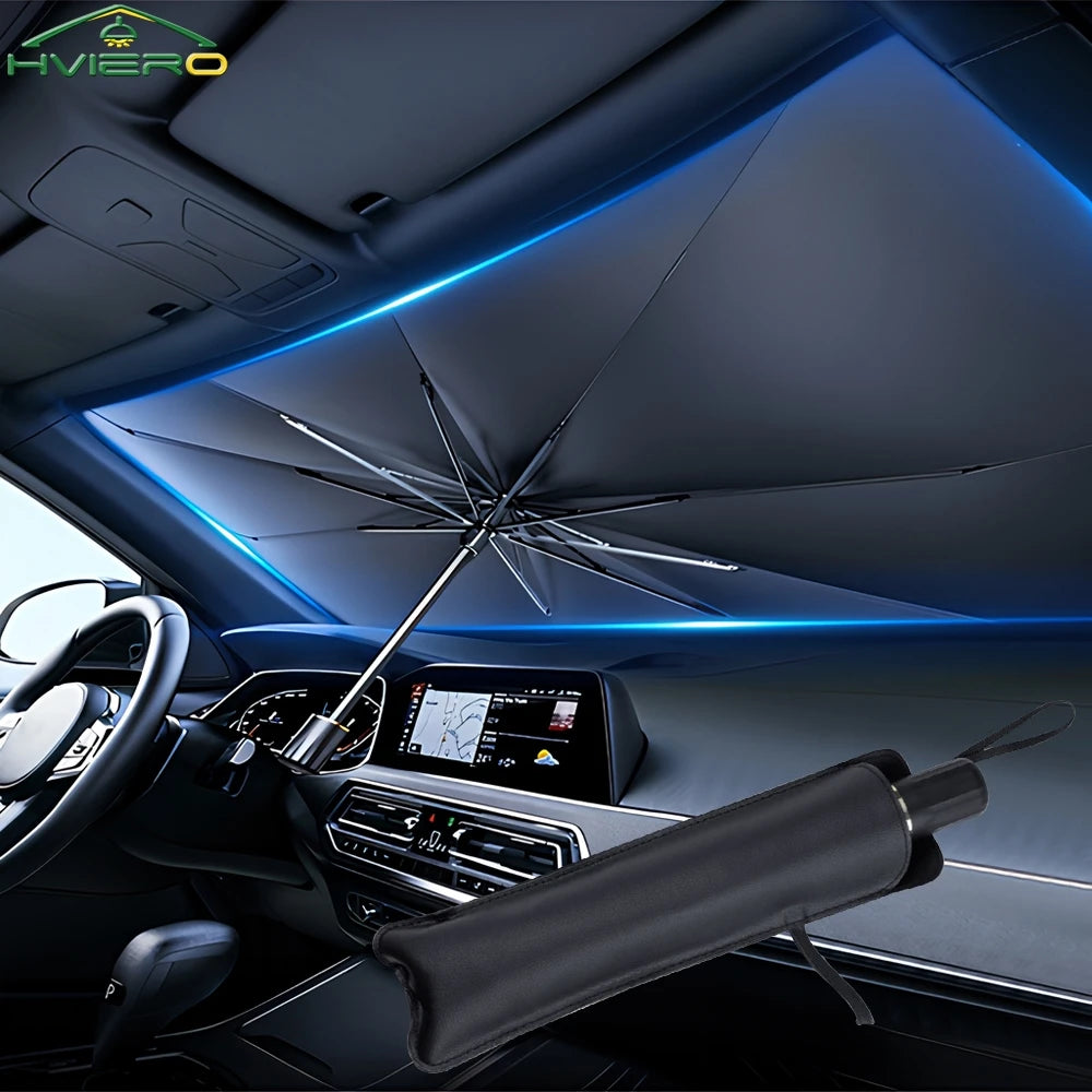 Umbrella-Style Windshield Sun Blocker