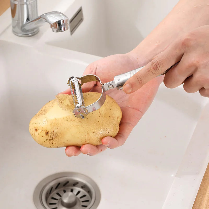 2-in-1 Stainless Steel Julienne Peeler