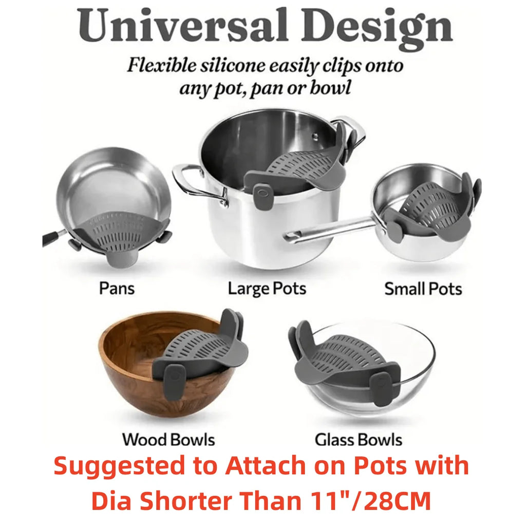 Silicone Clip-On Pot Strainer
