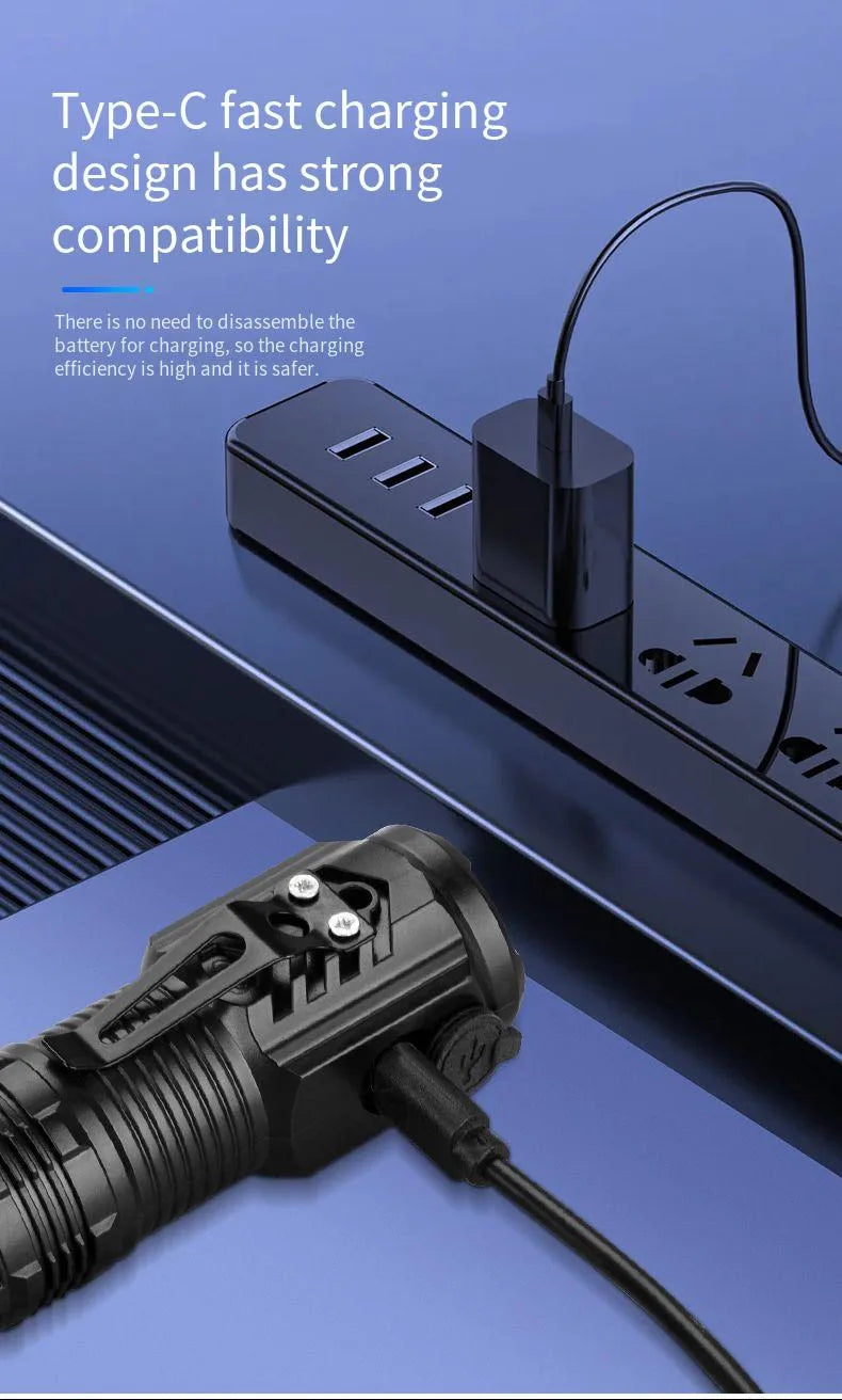 Rechargeable EDC Pocket Flashlight with Clip