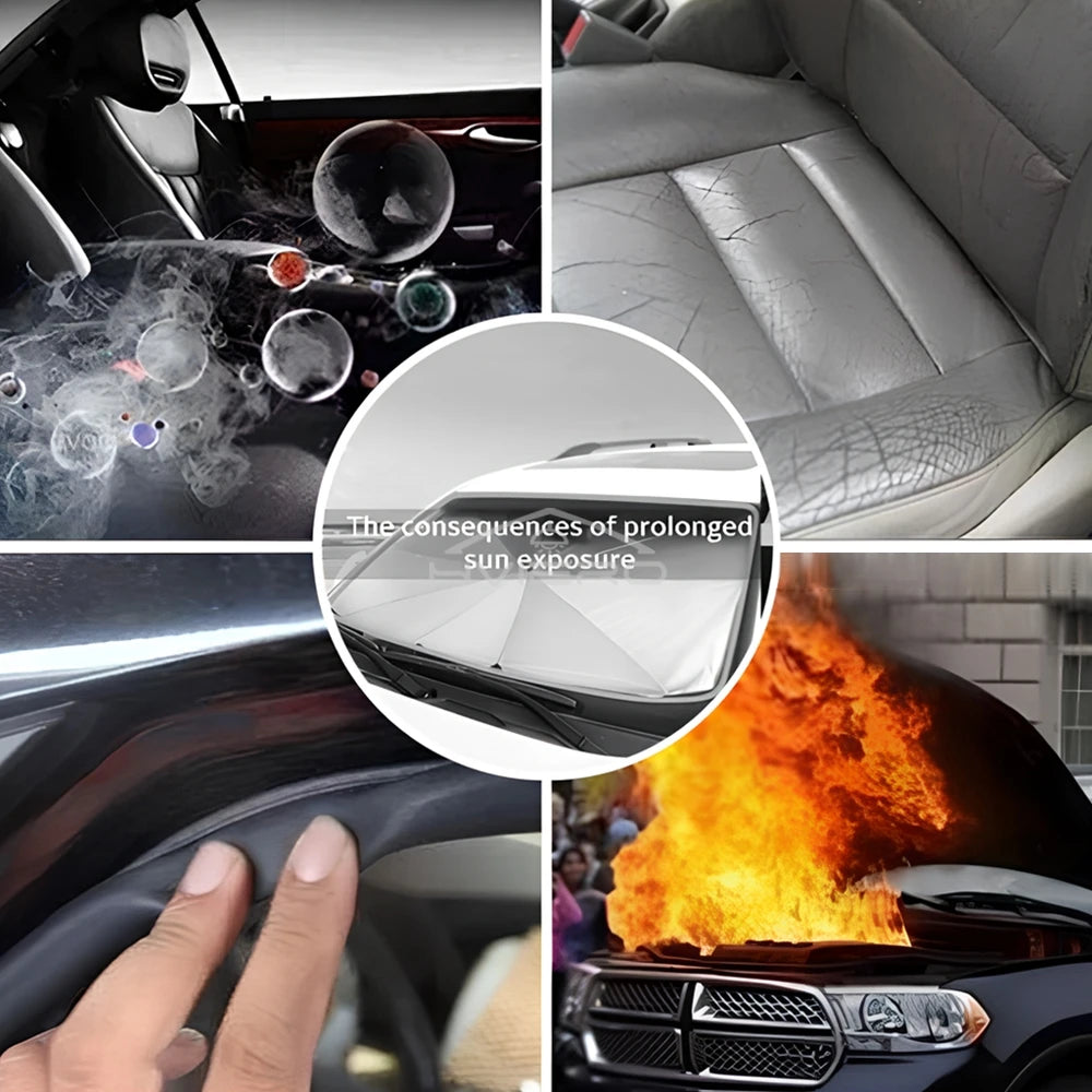 Umbrella-Style Windshield Sun Blocker
