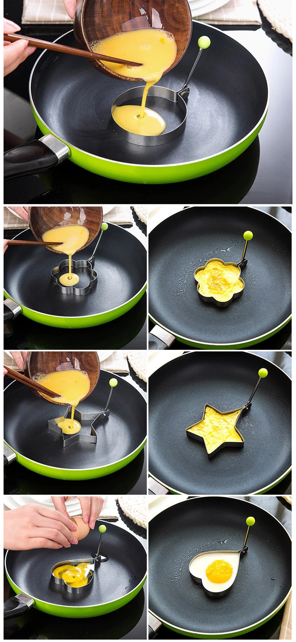 Premium Stainless Steel Breakfast Shaper Set (5 Pcs)