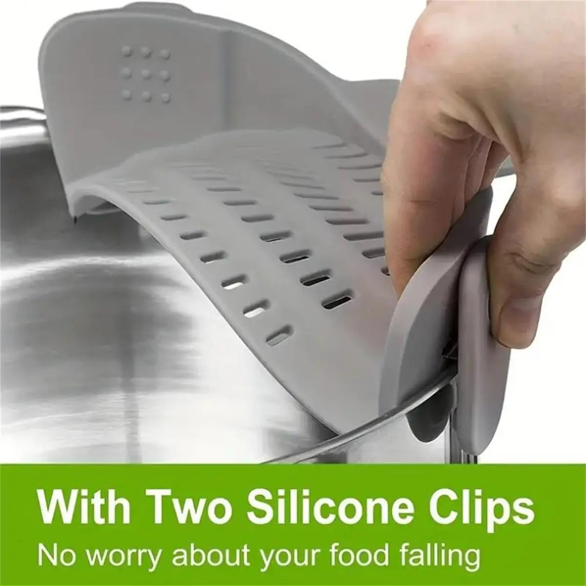 Silicone Clip-On Pot Strainer