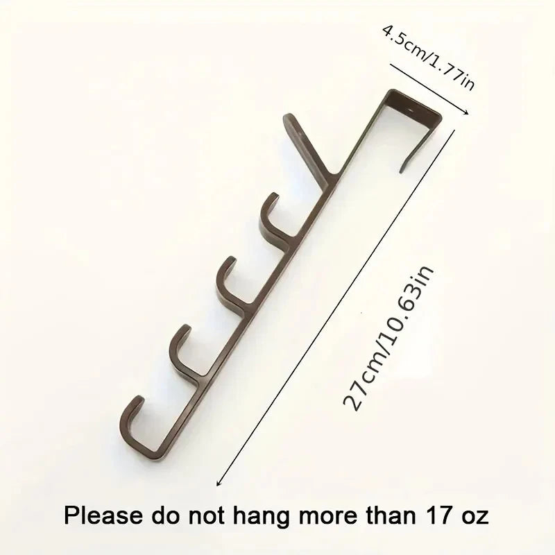 Space-Saving No-Drill Door Hanger Hooks