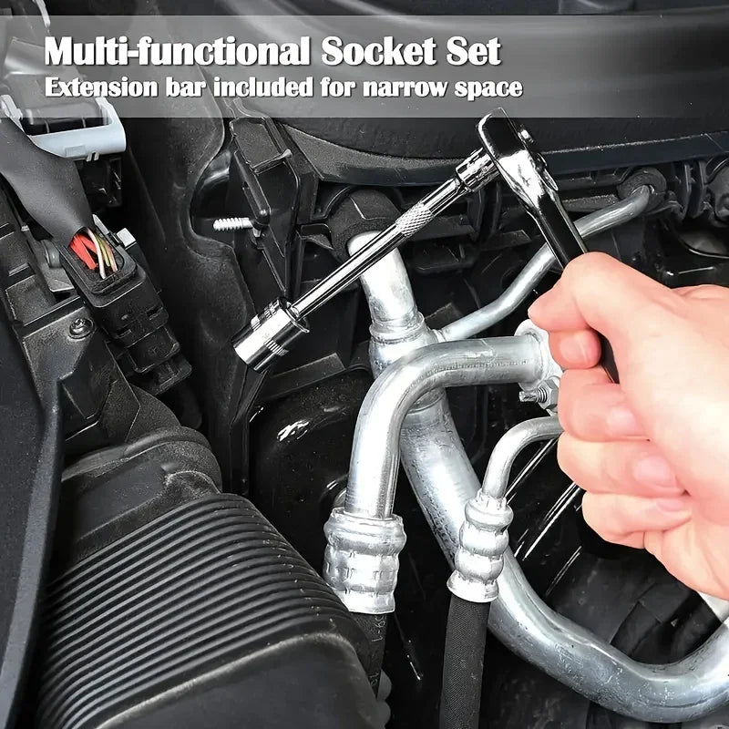 46-Piece 1/4" Drive Socket & Ratchet Set