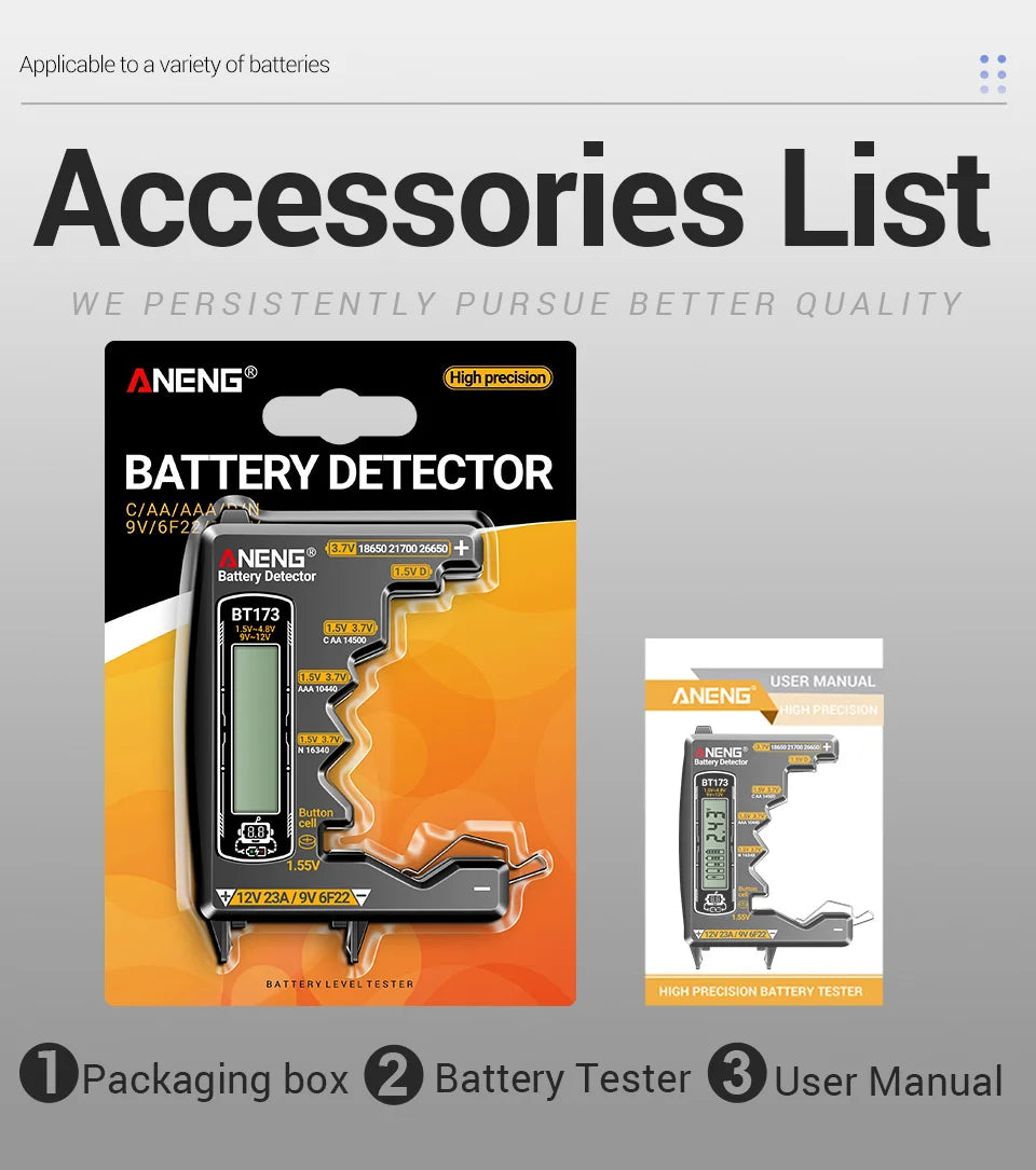Universal LCD Digital Battery Tester