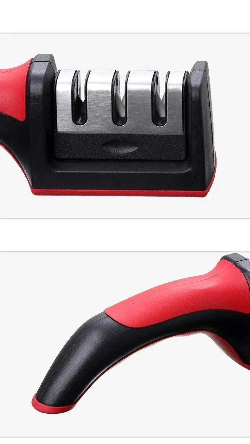 Ergonomic 3-in-1 Handheld Knife Sharpener