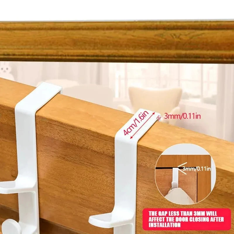 Space-Saving No-Drill Door Hanger Hooks