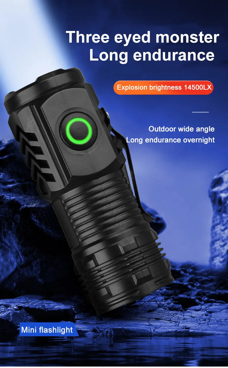 Rechargeable EDC Pocket Flashlight with Clip