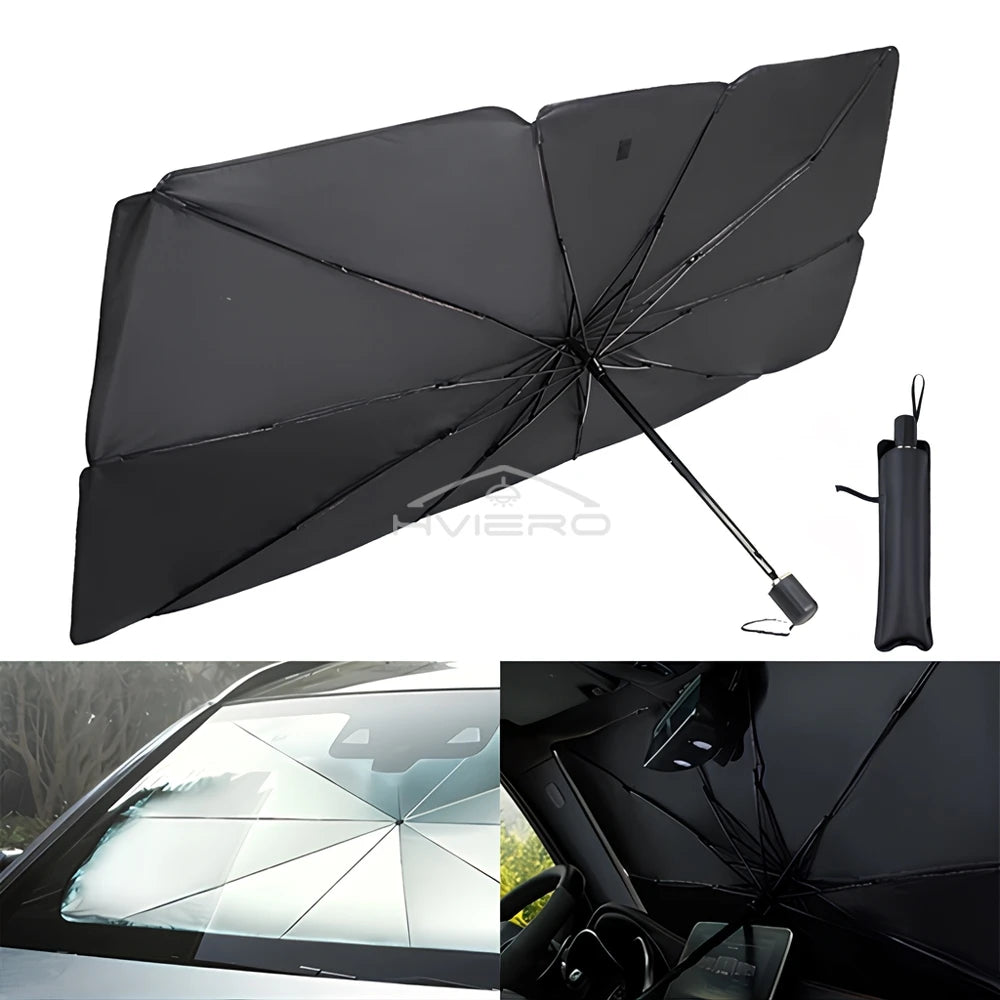 Umbrella-Style Windshield Sun Blocker