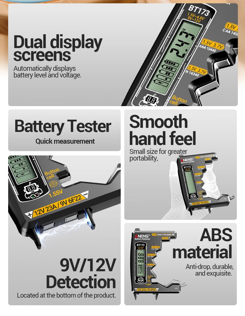 Universal LCD Digital Battery Tester
