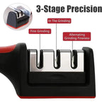 Ergonomic 3-in-1 Handheld Knife Sharpener