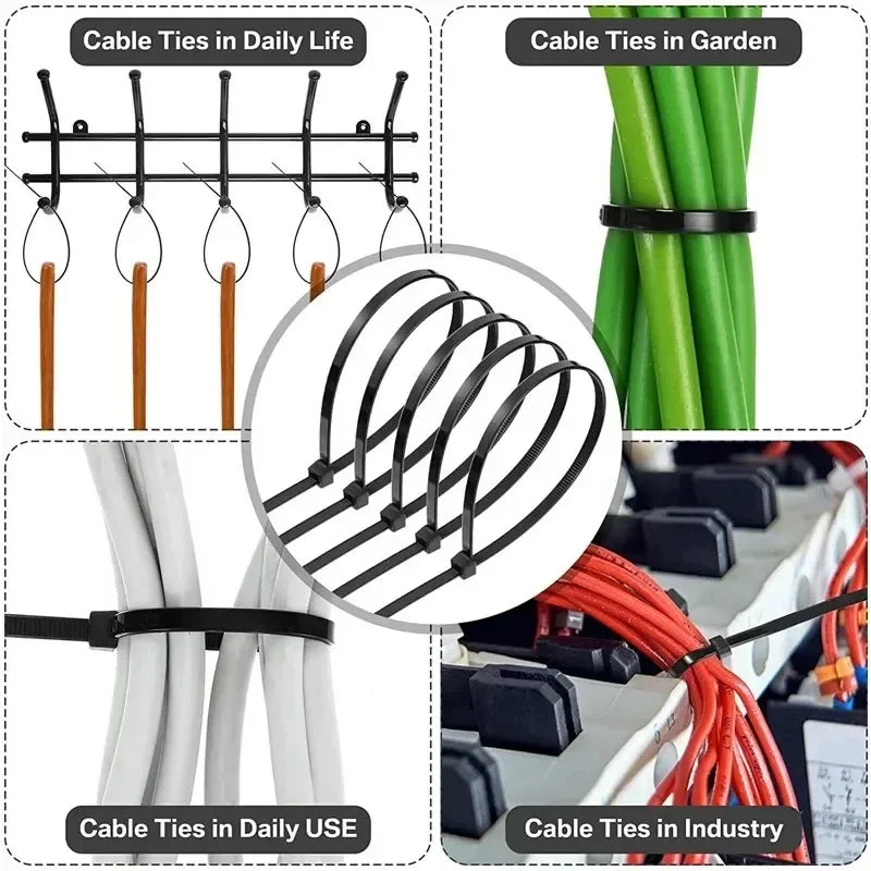 Multi-Purpose Adjustable Cable Organizer Ties