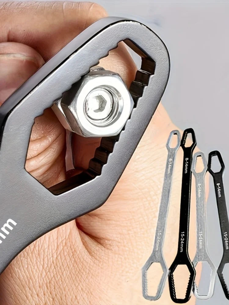 Universal Self-Tightening Double Wrench