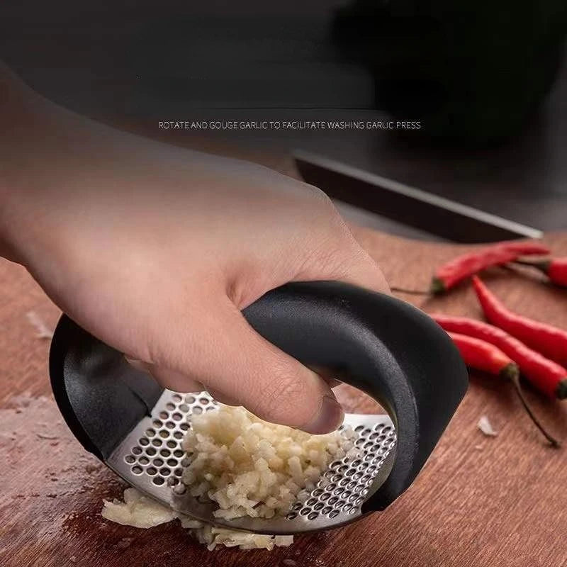 Ergonomic Stainless Steel Garlic Rocker