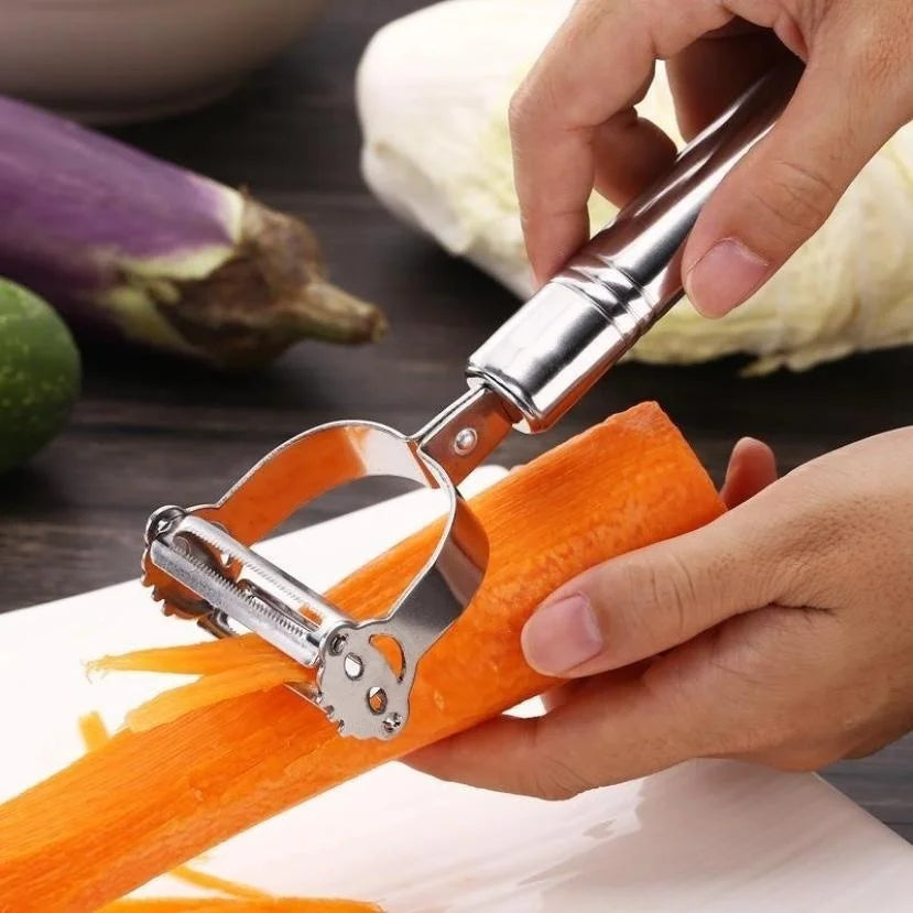 2-in-1 Stainless Steel Julienne Peeler