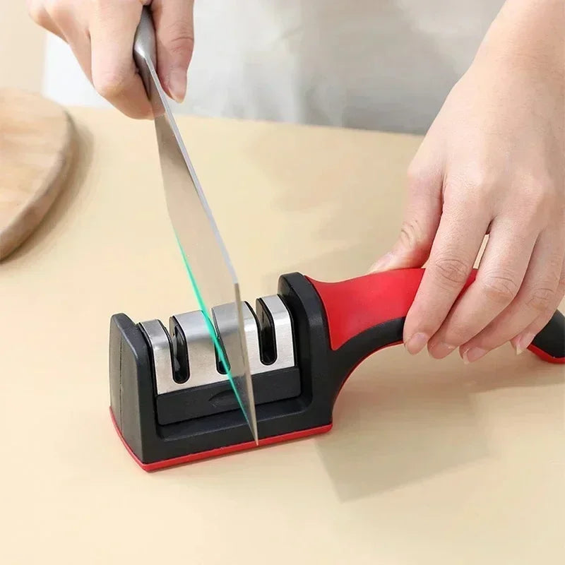 Ergonomic 3-in-1 Handheld Knife Sharpener