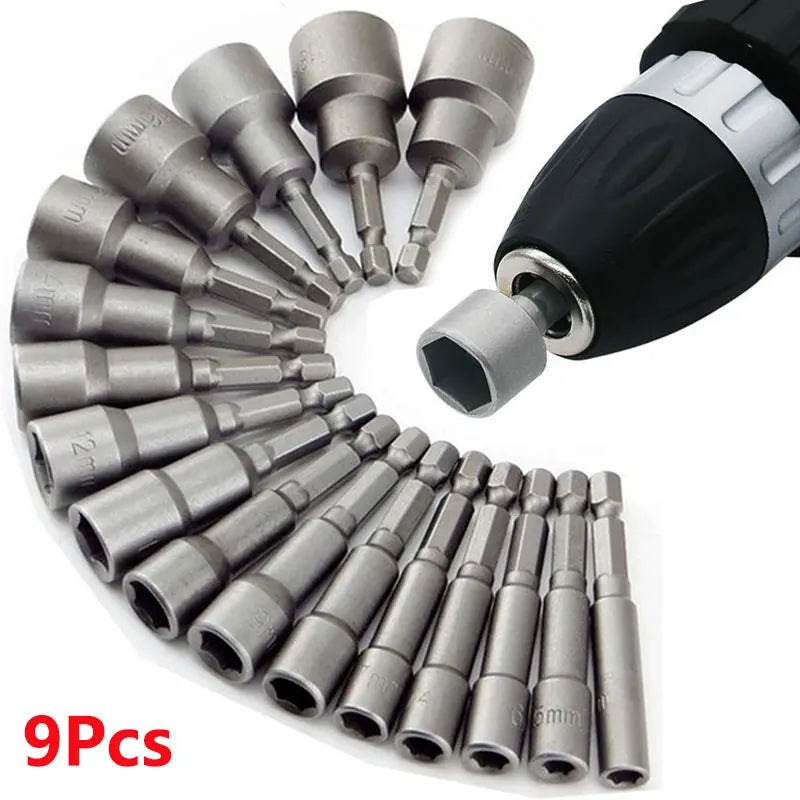 Quick-Change Hex Socket Drill Bit Set