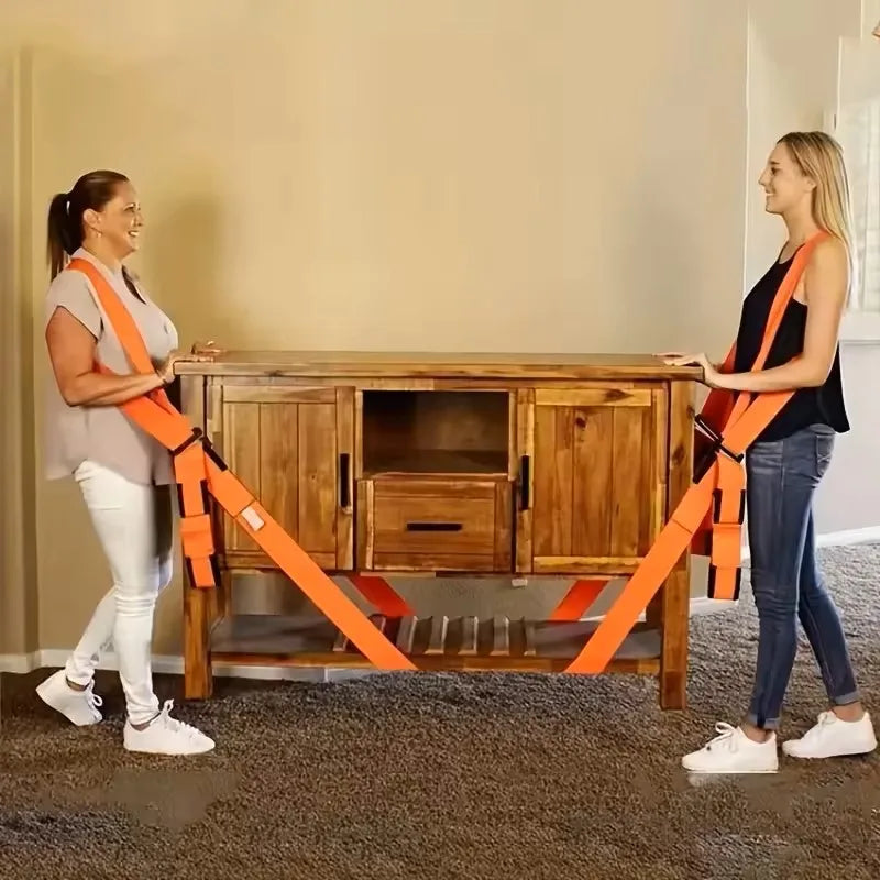 Ergonomic 2-Person Lifting Strap System
