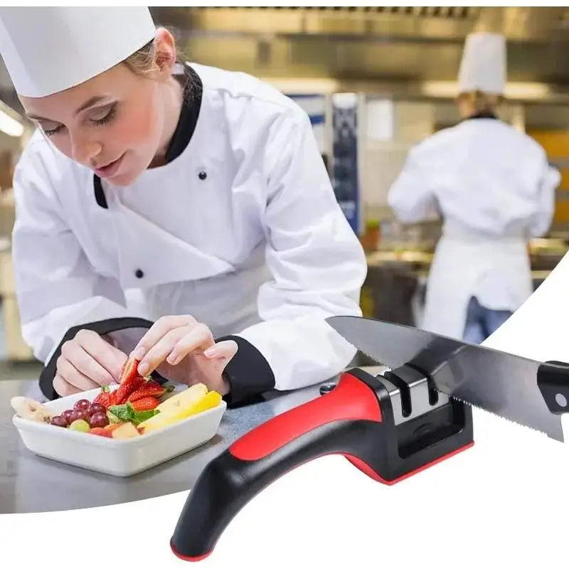 Ergonomic 3-in-1 Handheld Knife Sharpener