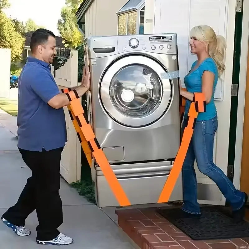 Ergonomic 2-Person Lifting Strap System