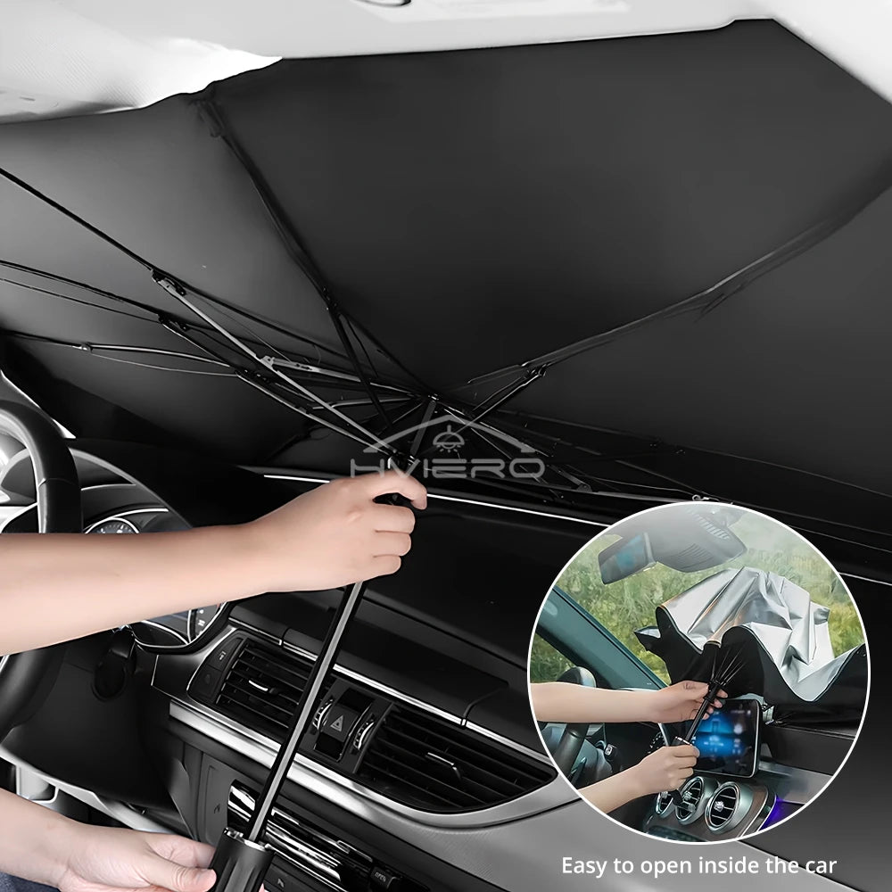 Umbrella-Style Windshield Sun Blocker