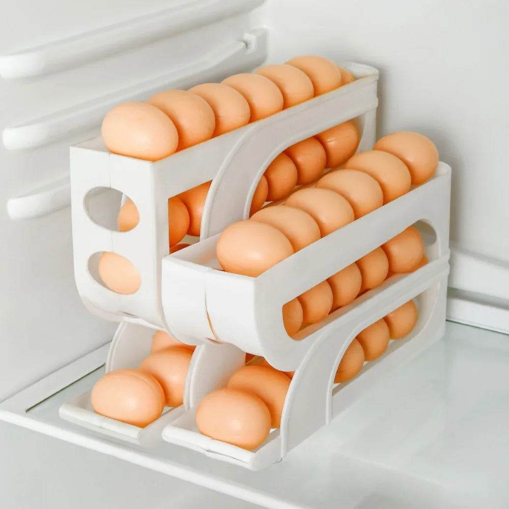 Space-Saving Refrigerator Egg Organizer