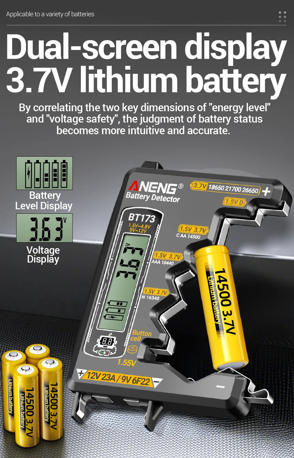 Universal LCD Digital Battery Tester