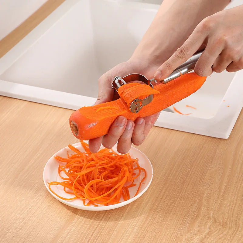 2-in-1 Stainless Steel Julienne Peeler