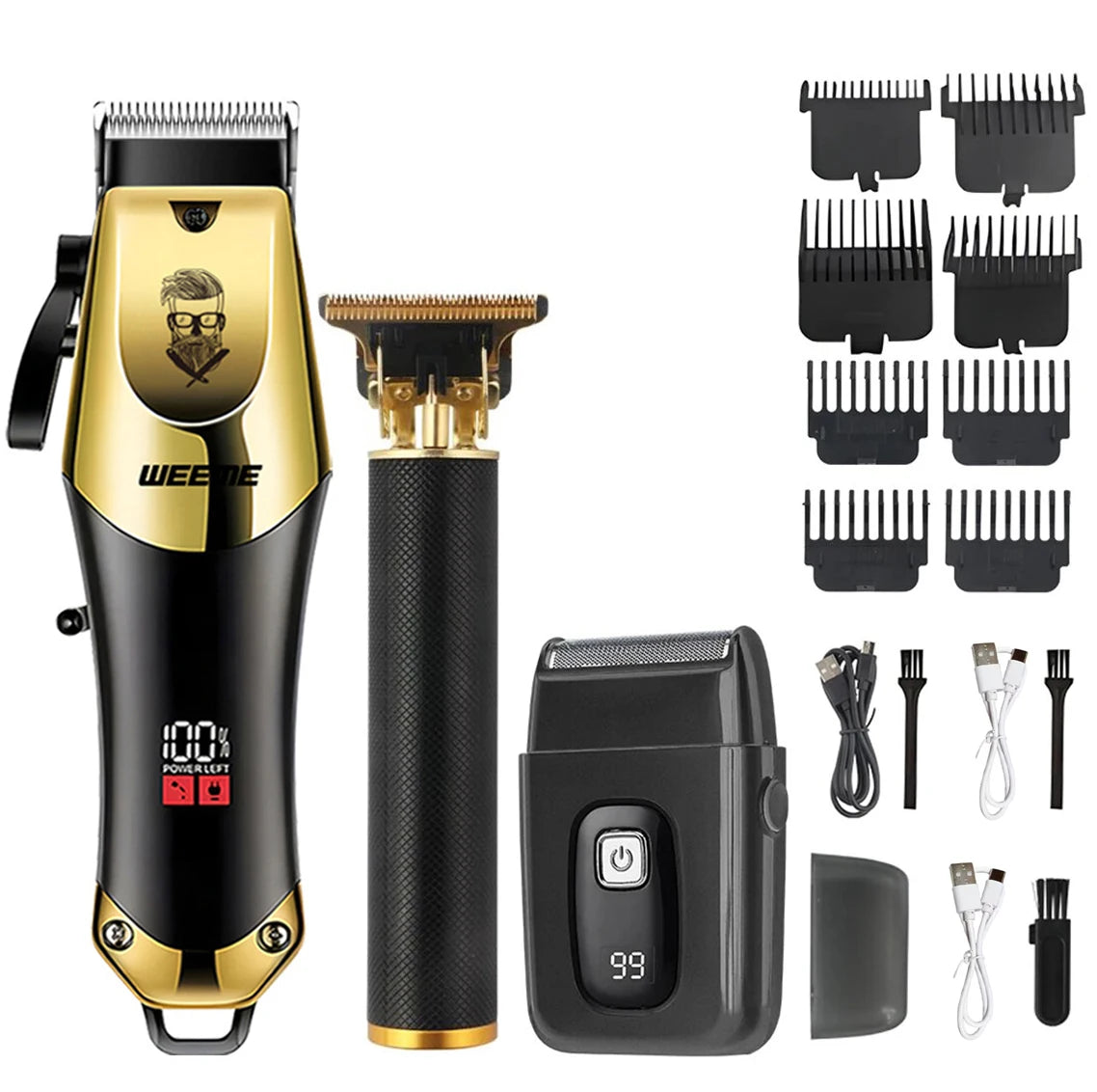 Premium Pro Men's Grooming Kit & Hair Clipper Set